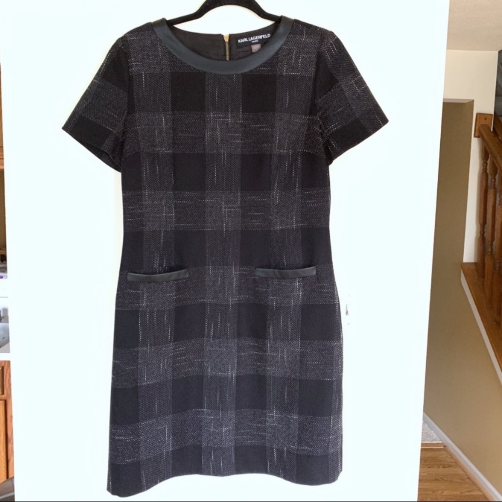 Karl Lagerfeld Short Sleeve Career Dress Pockets